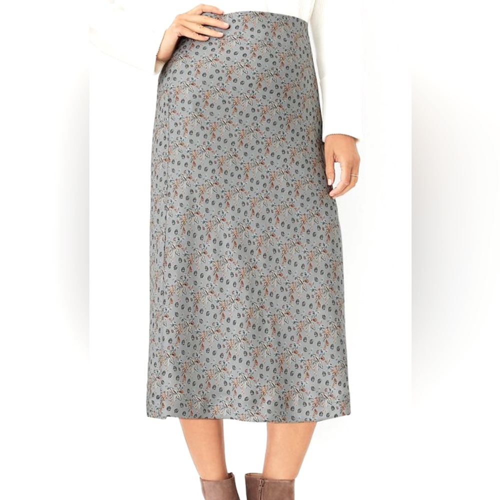 Ann Taylor Harvest Floral Slip Skirt